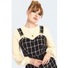 Afbeelding van Voodoo Vixen | Jumpsuit Bloom zwart wit geruit