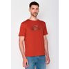 Afbeelding van Green Bomb | T-shirt Bike Enzo, steen rood bio katoen