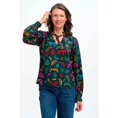 Foto van Sugarhill Brighton | Blouse, Candice colourful tiger print