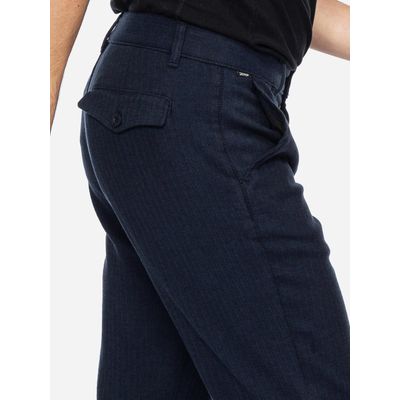 Foto van ATO Berlin | Pantalon Jorjo, klassieke visgraat in blauw, bio-katoen