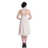 Afbeelding van Hell Bunny | Jaren 40 jurk Monroe met halter-halslijn, creme-wit swingmodel