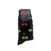 Afbeelding van COLORCHER-Love Sox-Zwarte sokken met gekleurde kersen-