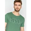 Afbeelding van Green Bomb | T-shirt Bike watercolour, groen bio katoen