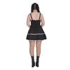 Afbeelding van Banned | Gothic mini-jurk Yumi zwart met witte corsetdetail