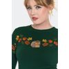 Afbeelding van Voodoo Vixen | Jaren '70 Jumper Woodland met egel en herfst-borduursels