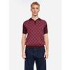 Afbeelding van ATO Berlin | Polo Enky bio katoen met aubergine en oranje retro patroon
