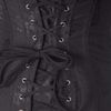 Afbeelding van Vixxsin | Gothic corset Ebony, afneembaar schouderdeel met gespen en ringetjes
