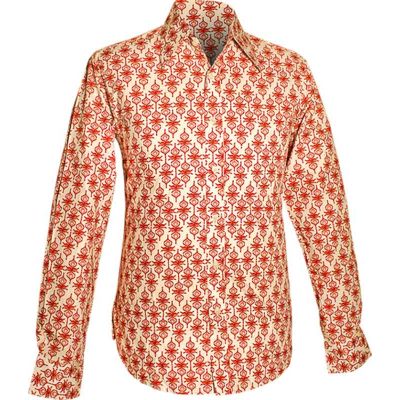 Foto van Chenaski | overhemd Seventies Blossom creme, rood