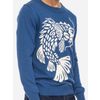 Afbeelding van ATO Berlin | Trui Ninwa blauw met beige dragonfish
