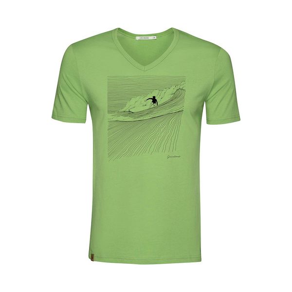 Green Bomb | T-shirt Nature Surfer, pale green bio katoen