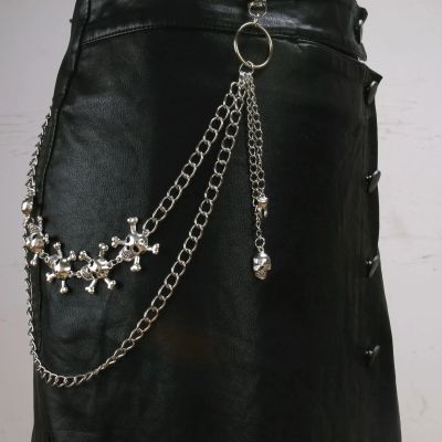 Foto van Zacharia | 2 dubbele heupketting met schedeltjes en clips
