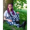 Afbeelding van Rebel Romance | Tuinbroek Abi Perry Bunnies blauw met konijntjes en bloemen