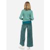 Afbeelding van ATO Berlin | Retro sportvest Tania met zachtgroen, lila jacquard patroon, biokatoen