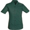 Afbeelding van Chenaski | Overhemd korte mouw, two tone Blocks, petrol zwart