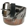 Afbeelding van Bullet69 | Bruin leren riem 38mm met Craquelé zebra print