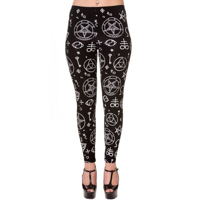 Foto van Banned | Legging Pentagram wicca print