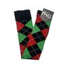 Afbeelding van Flirt | Overknee sokken zwart groen rood schoolgirl ruit