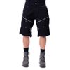 Afbeelding van Heartless | Punk korte broek Vladis zwart met ritsen, straps en studs
