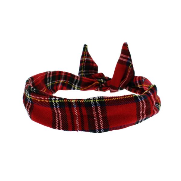 Zacharia | Tartan rode ijzerdraad haarband Zacharia | Tartan rode ijzerdraad haarband