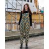 Afbeelding van Rebel Romance | Tuinbroek Jurassic Jumble met planten en dino skull-print