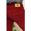 Afbeelding van Run & Fly | Bordeaux Ribcord broek jaren 70 stijl stretch met wijde pijpen