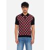 Afbeelding van ATO Berlin | Polo Enky bio katoen met zwart rood retro patroon