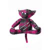 Afbeelding van Heartless | Kleine rugtas Evil Kitty van donker roze tartan