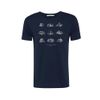 Afbeelding van Green Bomb | T-shirt Outdoor freak, navy blauw bio katoen