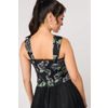 Afbeelding van Hell Bunny | Corset top Romance Noire met rozen en sweetheart halslijn