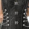 Afbeelding van Vixxsin | Gothic corset Steam Siren met kettinkjes en steampunk sluitingen 