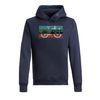 Afbeelding van Green Bomb | Hoodie bike mountain star, blauw bio katoen