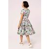 Afbeelding van Hell Bunny | Jaren '50 jurk Rina, baby-blauw met grote witte en roze vintage bloemen
