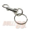 Afbeelding van Bullet69 | Metalen Clip Sleutelhanger, zilverkleurig met ring
