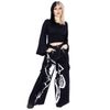 Afbeelding van Heartless | Goth skaterbroek Pixie dust, zwart met witte elfenvleugel 