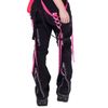 Afbeelding van Poizen Industries | Cyber broek Fuse, zwart met roze korset details en stiksels