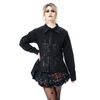 Afbeelding van Vixxsin | Gothic blouse, Basilica met print haakjes-sluiting en veter-details