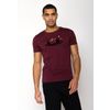 Afbeelding van Green Bomb | T-shirt Bike mountain pines, bordeaux rood bio katoen