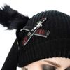Afbeelding van Cup Cake Cult | Punk muts Rini met rode tartan konijnen oren en ketting