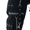 Afbeelding van Poizen Industries | Goth punk broek Adaiah, zwart met ritsen, kettingen en nestels