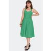 Afbeelding van Voodoo Vixen | Groene jaren '60 Retro jurk met broderie borduursels en hartvormige gesp