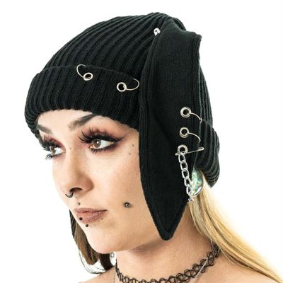 Foto van Cup Cake Cult | Punk muts Bunny met konijnen oren en ketting