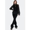 Afbeelding van Jawbreaker | Korte zwarte ribcord gilet top met knoopsluiting