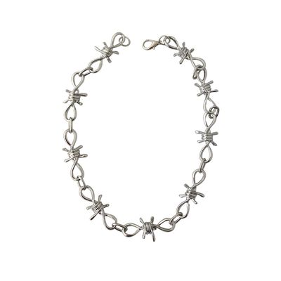Foto van Banned | Goth halsketting Thorn met prikkeldraad ketting