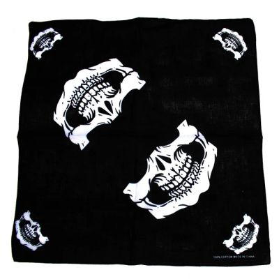 Foto van Zacharia | Bandana zwart met skull jaw 