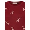 Afbeelding van Banned | Bordeaux-rood truitje met 3/4 mouw en Ruby sweet deer borduursels