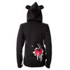 Afbeelding van Killer Panda | Hoody met rits Kp Heartbleed met Panda, pootjes en oren