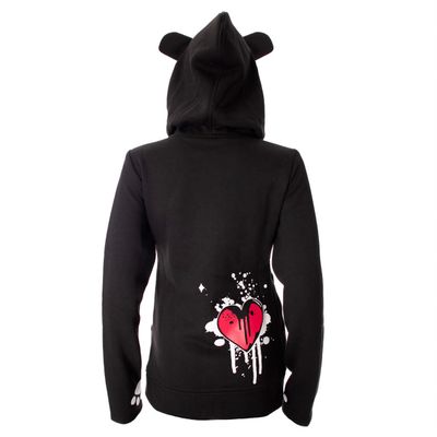 Foto van Killer Panda | Hoody met rits Kp Heartbleed met Panda, pootjes en oren