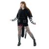Afbeelding van Cupcake Cult | Zipper Hoody Hypno met zwart-wit gestreepte mouwen en lange oren