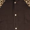 Afbeelding van Chenaski | Overhemd korte mouw, Cowboy leopard black