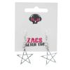 Afbeelding van Zacharia | Goth oorbellen met pentagram hangertjes 2,6 cm